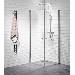 dør 1 lige easyclean glas klart hærdet 6mm aluprofil justerbar 89x200 svingdør vetro