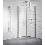 dør 1 buet easyclean glas klart hærdet 6mm aluprofil justerbar 89x200 svingdør vetro