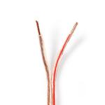rulle gennemsigtig pvc runde m 0 15 kobber mm 00 4 2x kabel hjtaler