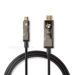 gaveæske sort pvc runde m 0 30 gbps 18 stik hdmi type-c usb usb-kabel optisk aktiv