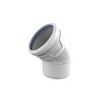 stjdmpende hvid 45 mm 160 bjning pp-m as wavin