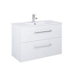 hjglans hvid vask skuffer 2 mbelskab cm 90 image