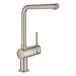 supersteel - l-tud svingtud med kkkenarmatur minta grohe