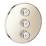 nikkel poleret sæt kontrol volume triple forplade smartcontrol grohtherm grohe