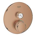sunset warm børstet ventil 1 med termostat forplade brus smartcontrol grohtherm grohe