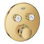 sunrise cool poleret - ventiler 2 med termostat forplade brus smartcontrol grohtherm grohe