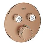 sunset warm børstet ventiler 2 med termostat forplade brus smartcontrol grohtherm grohe