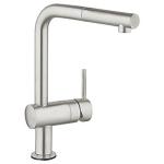 supersteel - udtræk med elektro l-tud-s køkkenarmatur touch minta grohe