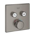 graphite hard børstet ventiler to med indbygning til termostat 2sc smartcontrol grohtherm grohe