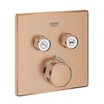 sunset warm børstet ventiler to med indbygning til termostat 2sc smartcontrol grohtherm grohe