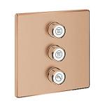 sunset warm børstet sæt kontrol volume triple overdel ventil smartcontrol grohtherm grohe