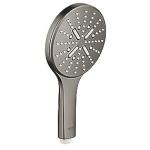 graphite hard børstet min l 5 9 sprays 3 130mm håndbruser smartactive rainshower grohe