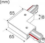 sort ydre 1-faset l-tilslutning