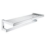 krom 600mm hylde med håndklædestang multi cube selection grohe