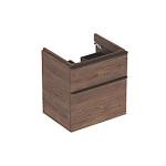 hickory nøddetræ 2skuffer 584x617x470mm vaskeskab smyle geberit