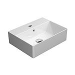 glasur antibakteriel og hanehul med 45x35cm håndvask x kube gsi