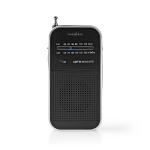 aluminium sort hovedtelefonudgang skrm hvid sort w 5 1 analog batteri fm am design brbart fm-radio nedis