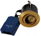 messing børstet lyskilde ex 230v gu10 ø87mm downlight g2 66 blue-dl