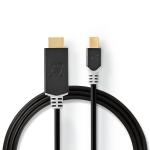 plastikpose anthracite pvc runde m 00 2 guldplateret gbps 48 stik hdmi han displayport mini 4 1 displayport kabel displayport mini