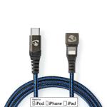 box window cover sort blå nylon flettet runde m 00 1 nikkelplateret w 60 mbps 480 han type-c usb 8-pin lightning apple 0 2 usb usb-kabel