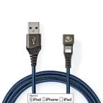 box window cover sort blå nylon flettet runde m 00 1 nikkelplateret w 12 mbps 480 han usb-a 8-pin lightning apple 0 2 usb usb-kabel