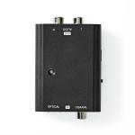 sort manual hun rca 2x udgang tilslutninger hunstik toslink 1x hun rca pdif s 1x indgang tilslutninger 1-veje converter audio digital