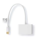 plastikpose hvid pvc nikkelplateret runde m 20 0 mbps 1000 a type usb 2x han type-c usb 1 gen 2 3 usb usb-adapter