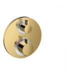 guld-optik poleret udtag 2 til omskifter og afspærring med indbygning til termostatarmatur s showerselect hansgrohe