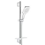 mm 750 1 bruserslange silverflex vgholdere med 600mm brusestang med brusestangst cube smartactive rainshower grohe