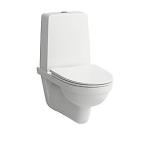 hvid cisterne synlig med og skylleteknik rimless cisterne med væghængt toilet kompas laufen