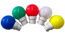 kugle plast 45mm grn b22 1w krone led