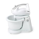 hvid grå piskeris 2 dejkroge 2 skål dreje turbofunktion 5-hastighedsindstilling w 200 håndmixer nedis