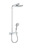 krom arrangement hovedbruser med 2jet 300 showerpipe e select raindance hansgrohe