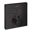 sort mat 155x155mm udtag 2 til afspærring med indbygning til termostatarmatur showerselect hansgrohe