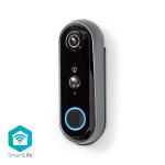 grå nattesyn bevægelsessensor med ip54 microsd cloud 1080p hd full ios android batteri wi-fi dørtelefon video smartlife nedis