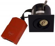 lyskilde ex sort firkantet downlight 88x88mm 230v gu10 66 exo daxtor