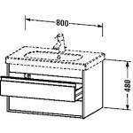 mm 800 gr mat vaskskab starck duravit