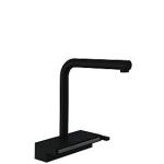 sort mat udtrækstud med tud 210mm køkkenarmatur m81 select aquna hansgrohe