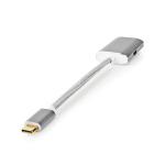 box window cover sølv nylon flettet guldplateret runde m 20 0 gbps 5 hun displayport han type-c usb 1 gen 2 3 usb usb-adapter