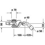 siden i aflb 530 l krom overlbsgarniture af universal duravit