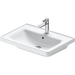 højglans hvid hanehul 1 overløb med 650x165x480mm møbelvask d-neo duravit