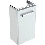lysgrå blankpoleret 1låge 408x231x605mm vaskeskab compact renova geberit
