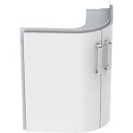 hvid blankpoleret 2låger 690x550x604mm hjørne vaskeskab compact renova geberit