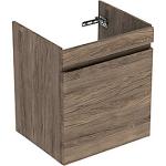 hickory nøddetræ 1skuffe 585x606x446mm vaskeskab plan renova geberit