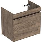 hickory nøddetræ 1skuffe 634x606x446mm vaskeskab plan renova geberit