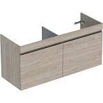lys hickory nøddetræ 2skuffer 1230x606x446mm vaskeskab plan renova geberit