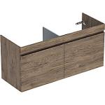 hickory nøddetræ 2skuffer 1230x606x446mm vaskeskab plan renova geberit