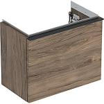 hickory nøddetræ 1skuffe 520x307x415mm vaskeskab icon geberit