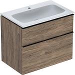 hickory nøddetræ 2skuffer 750x480x630mm møbelpakke icon geberit