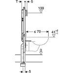 hængetoilet til 1140x500x80mm cisterne monteringselement duofix geberit